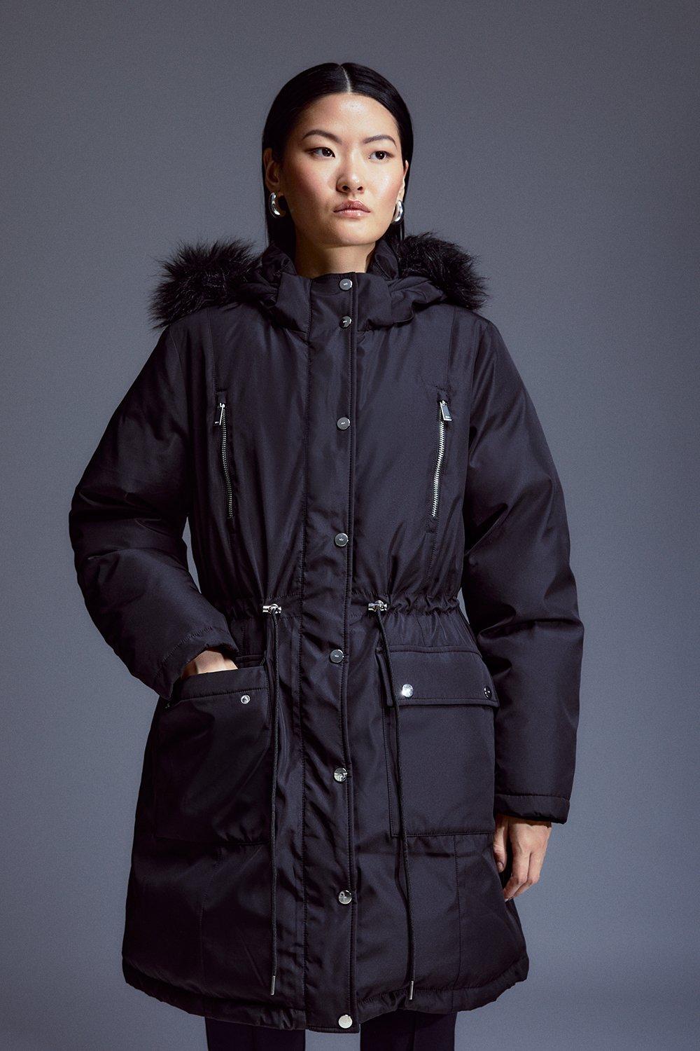 Karen millen sales padded coat