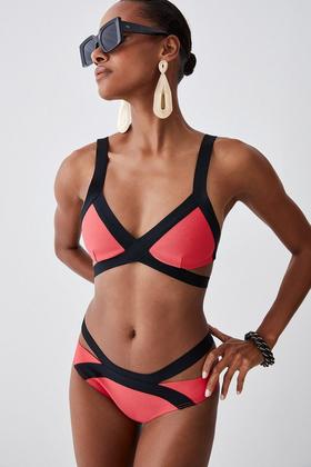 Buy Multi Stripe Trim Bandeau Bikini Top from Next Australia
