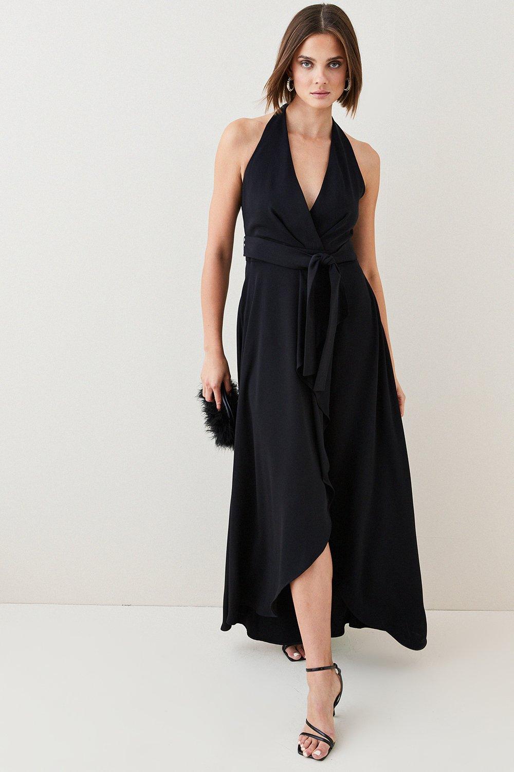 Plus Size Soft Tailored Sleeveless High Low Midi Dress