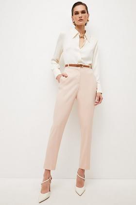 Compact Stretch Tailored Capri Trousers