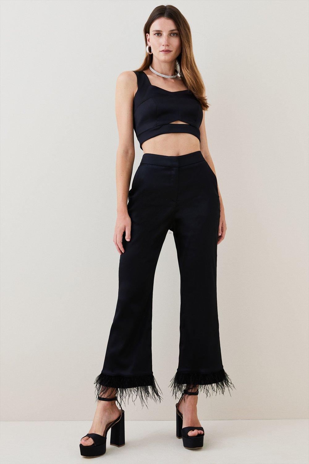 Plus size hot sale flare trousers