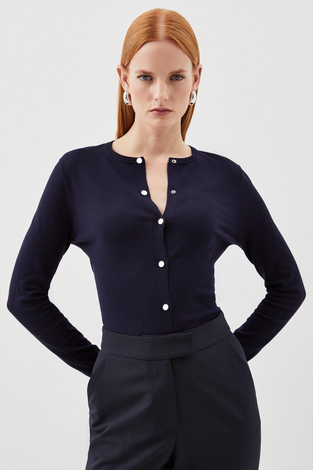 Embellished Bandage Knit Crop Cardigan | Karen Millen