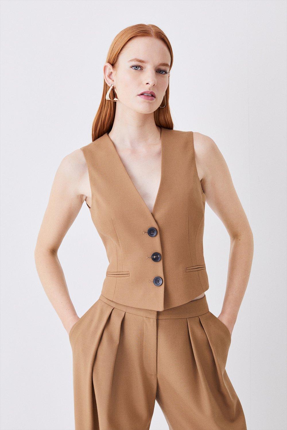 Karen millen wrap waist coat sale