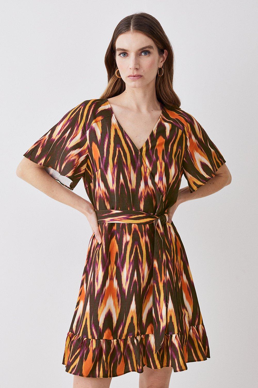 Karen millen zebra scarf dress sale