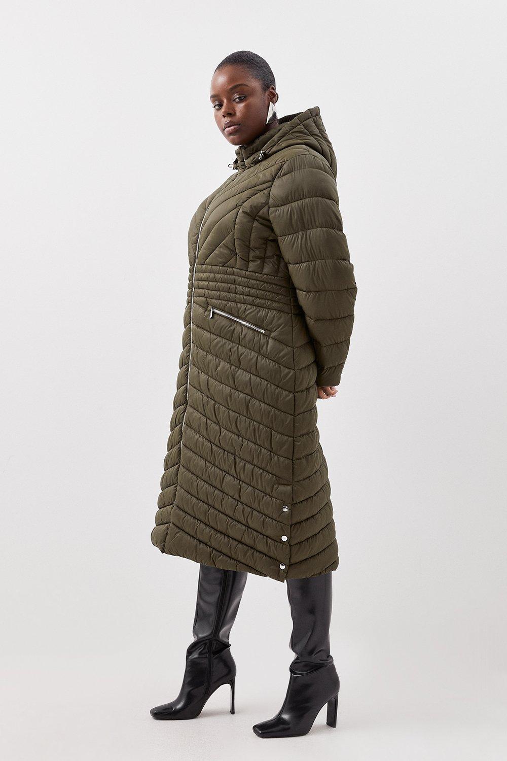 Karen millen longline hot sale quilted coat