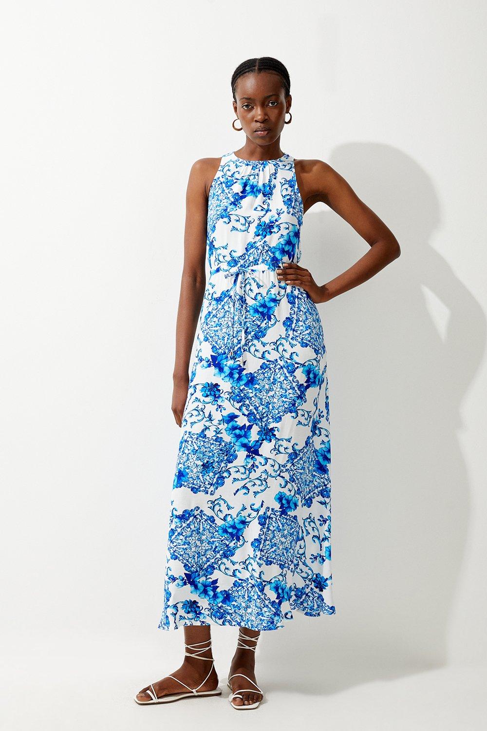 Karen millen sales blue floral dress