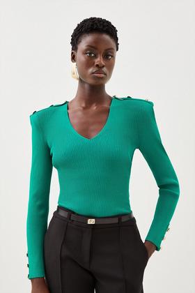 Knitted Top with Scallop Hem