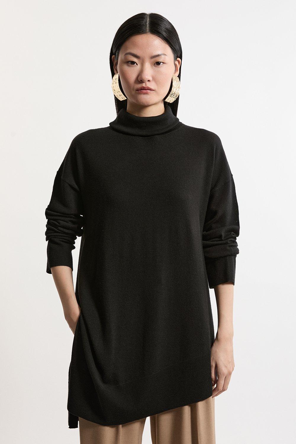 Slinky Metallic Wrap Knit Top | Karen Millen