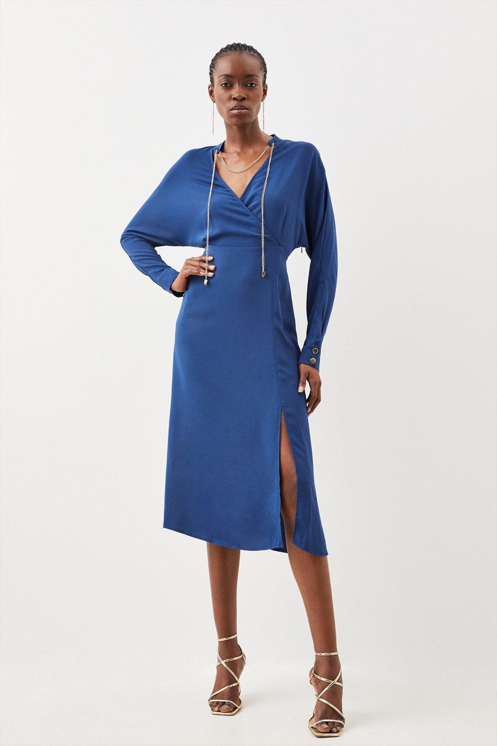 Karen millen navy dress sale