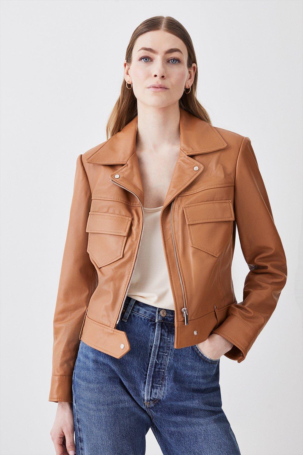 Karen millen studded hot sale leather jacket