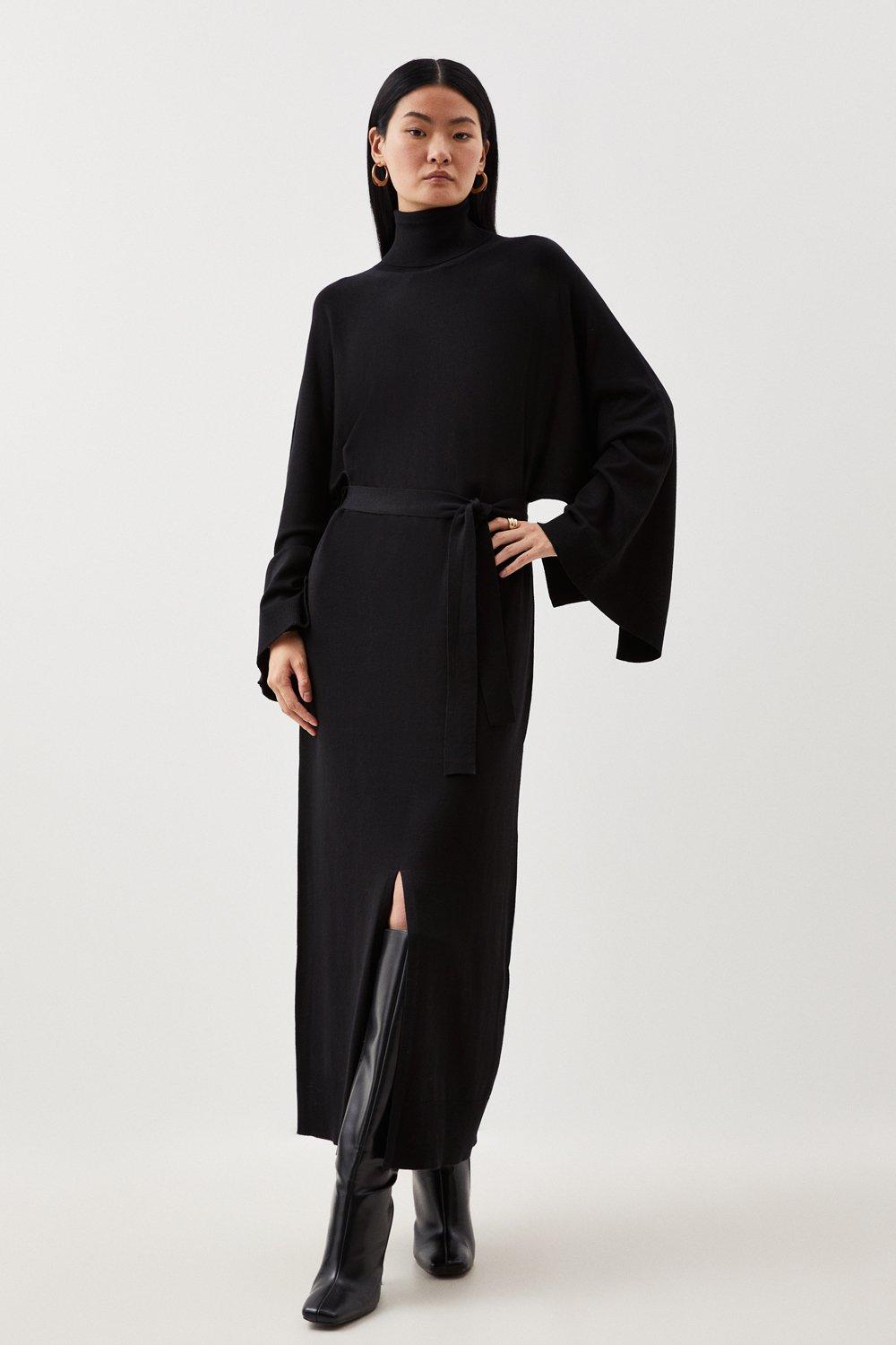 Figure Form Crystal Strap Detail Split Side Bodycon Pencil