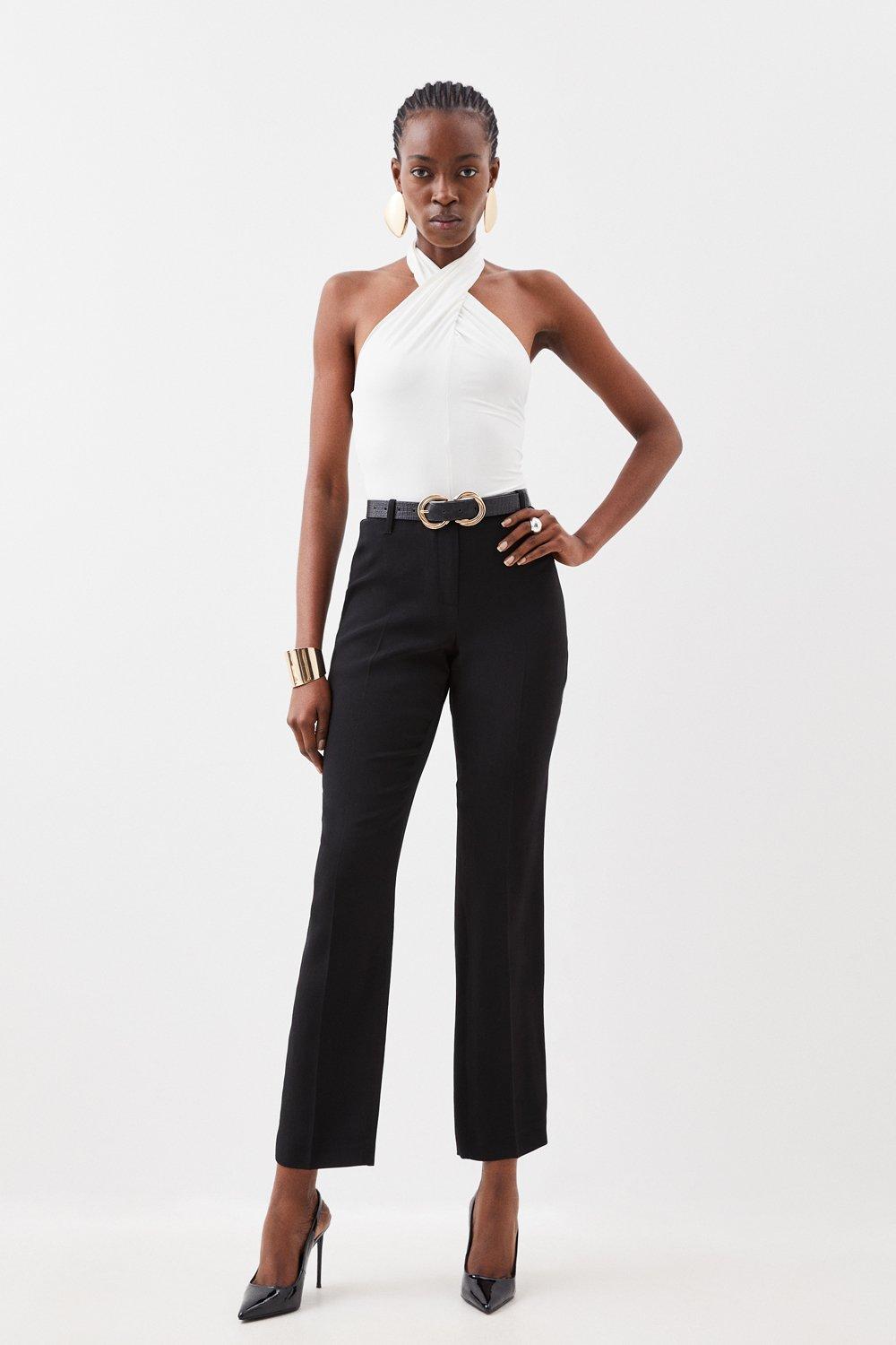 Clean Tailored Straight Leg Trouser | Karen Millen