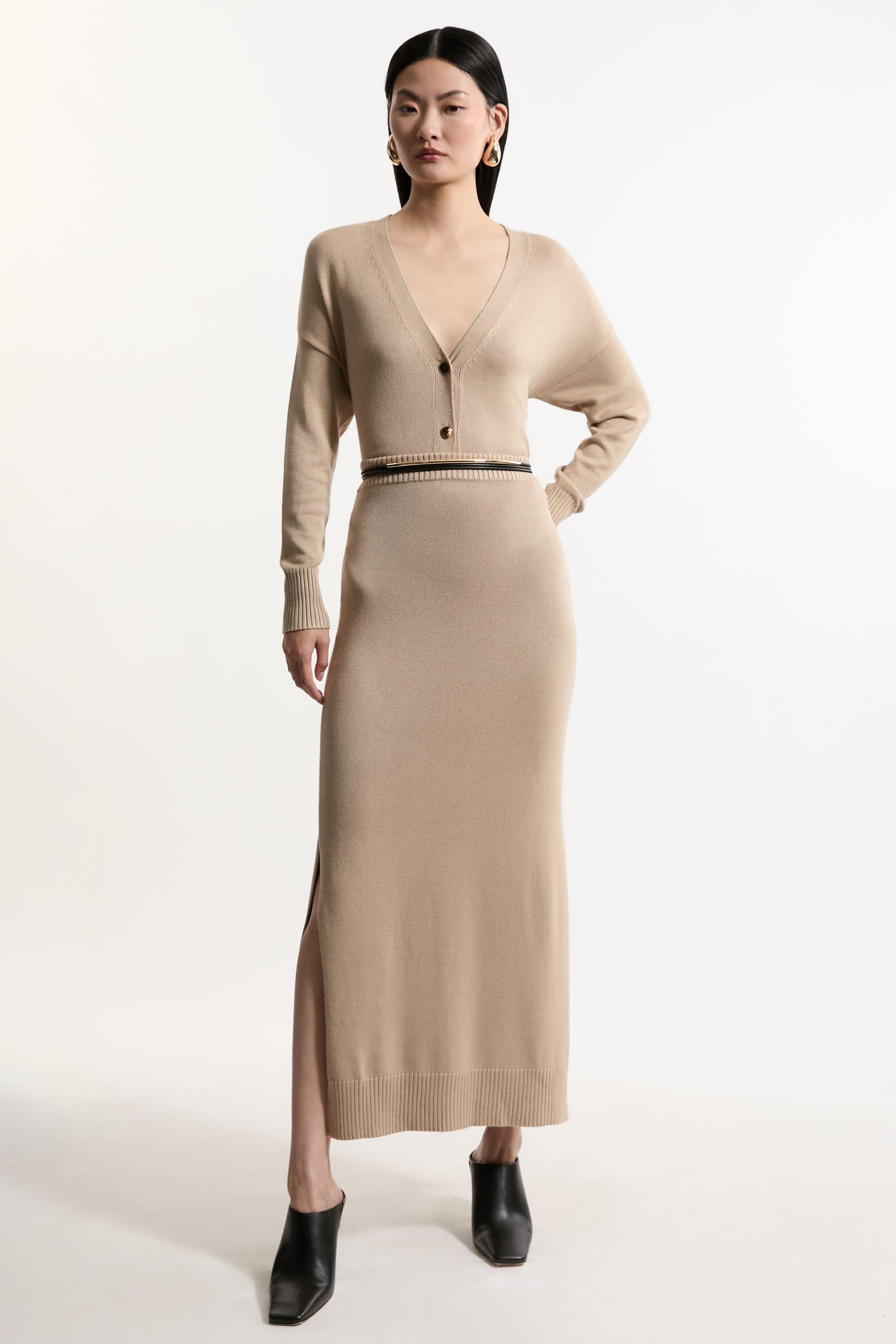 Textured Sequin Midaxi Skirt | Karen Millen