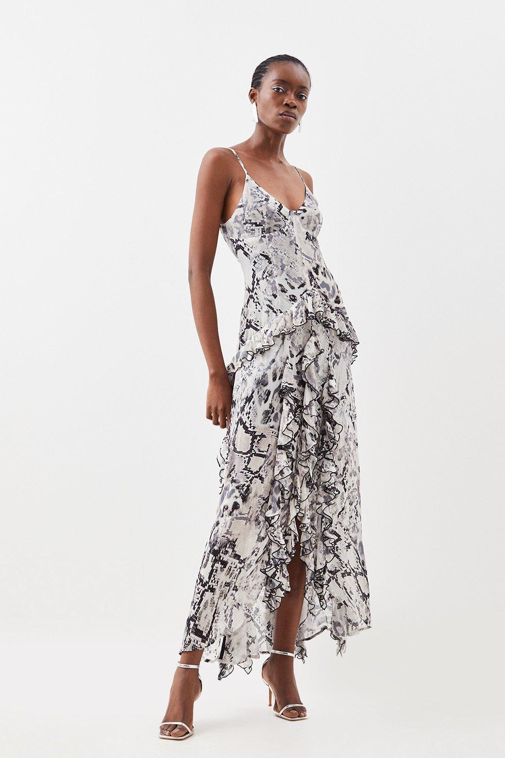 Karen millen snake print on sale dress