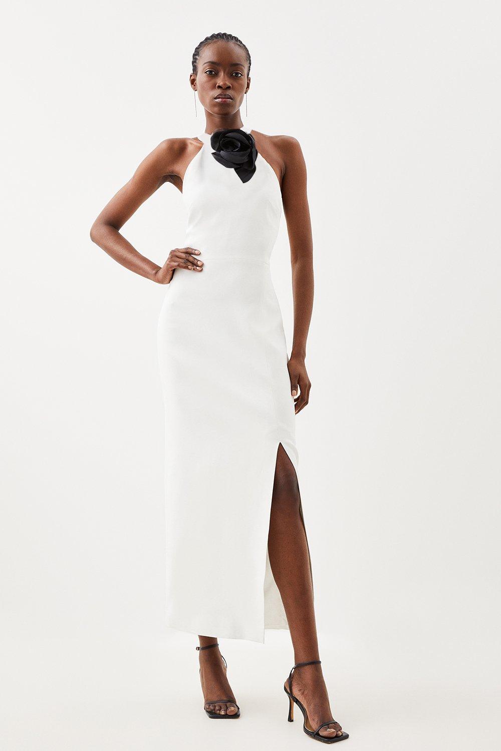 Lydia Millen Pleat Crinkle High Neck Drama Sleeve Woven