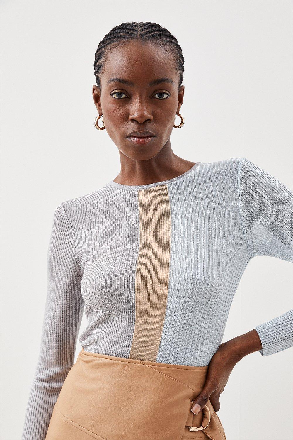 Geo Jacquard Knitted Sweater | Karen Millen