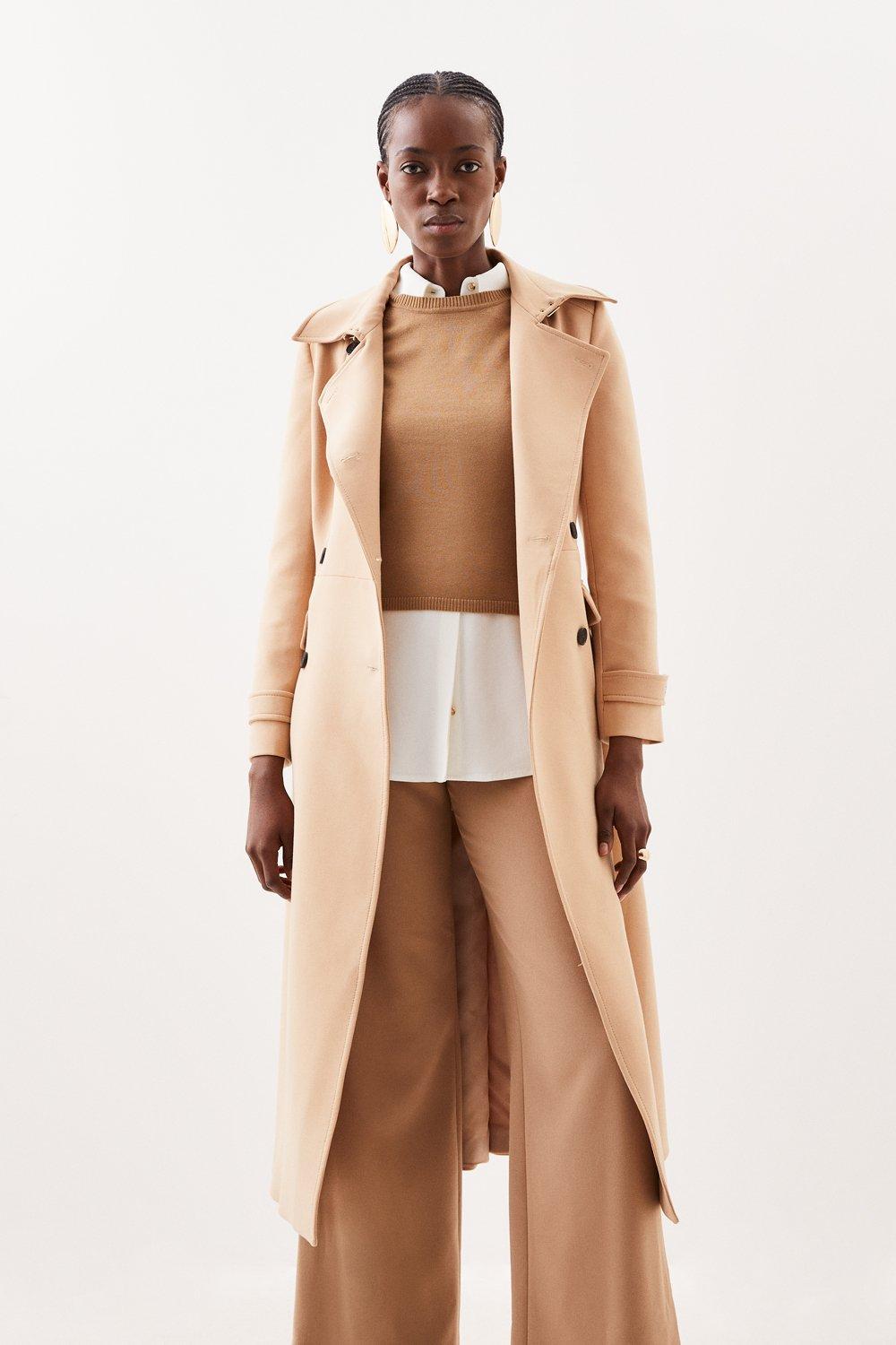 Karen millen beige coat sale