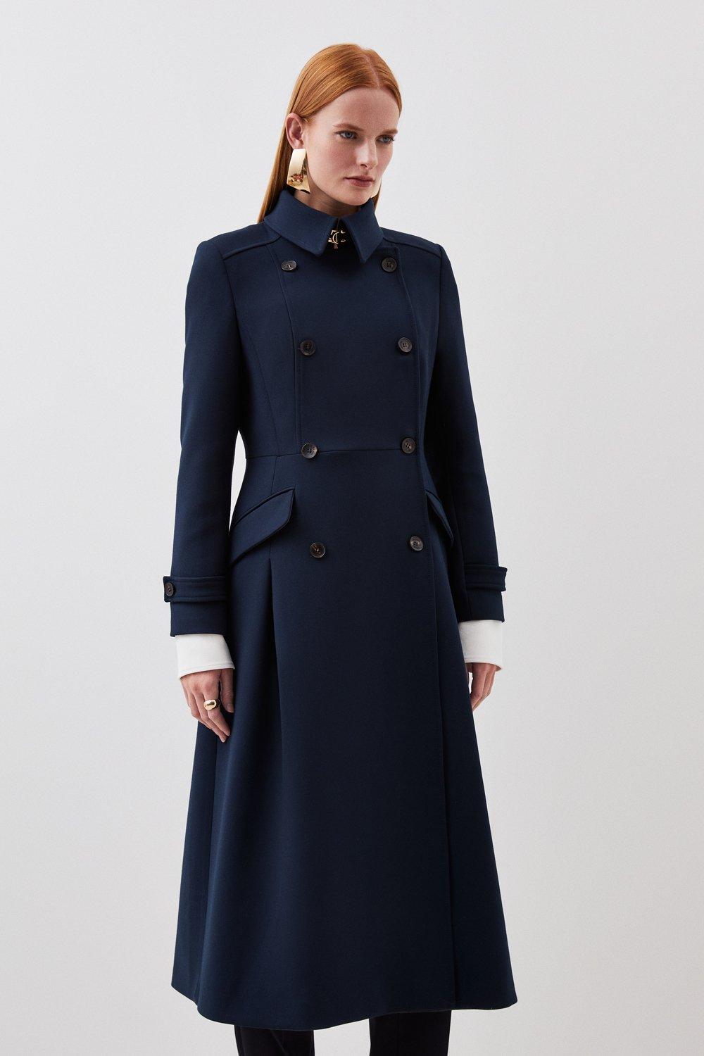 Karen millen outlet navy military coat