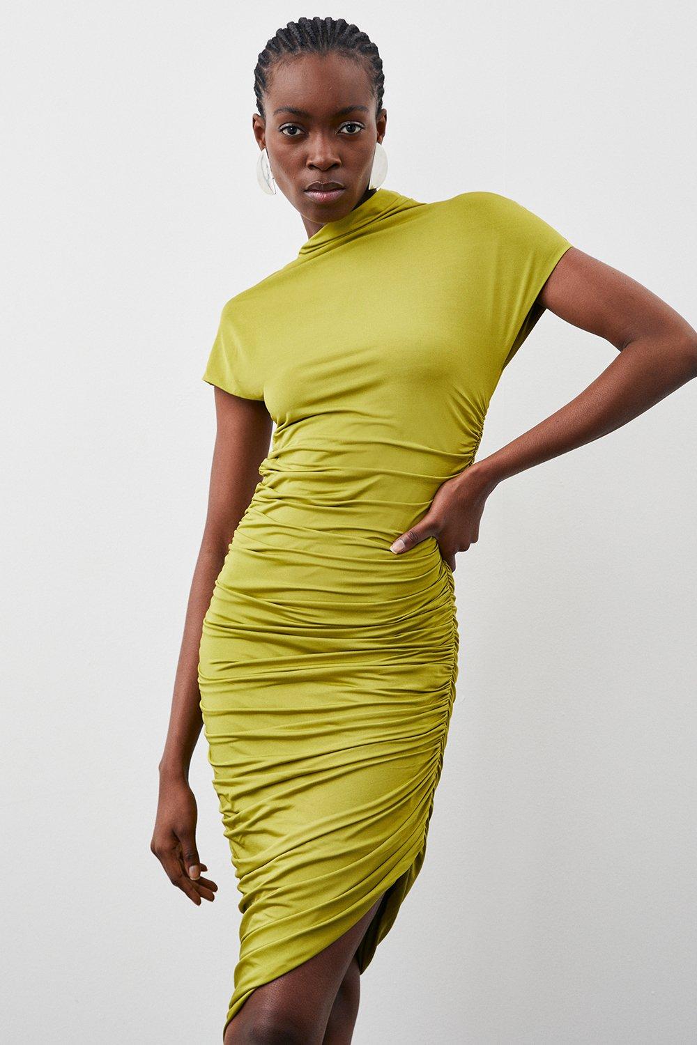 Midi dress clearance with ruffle sleeves