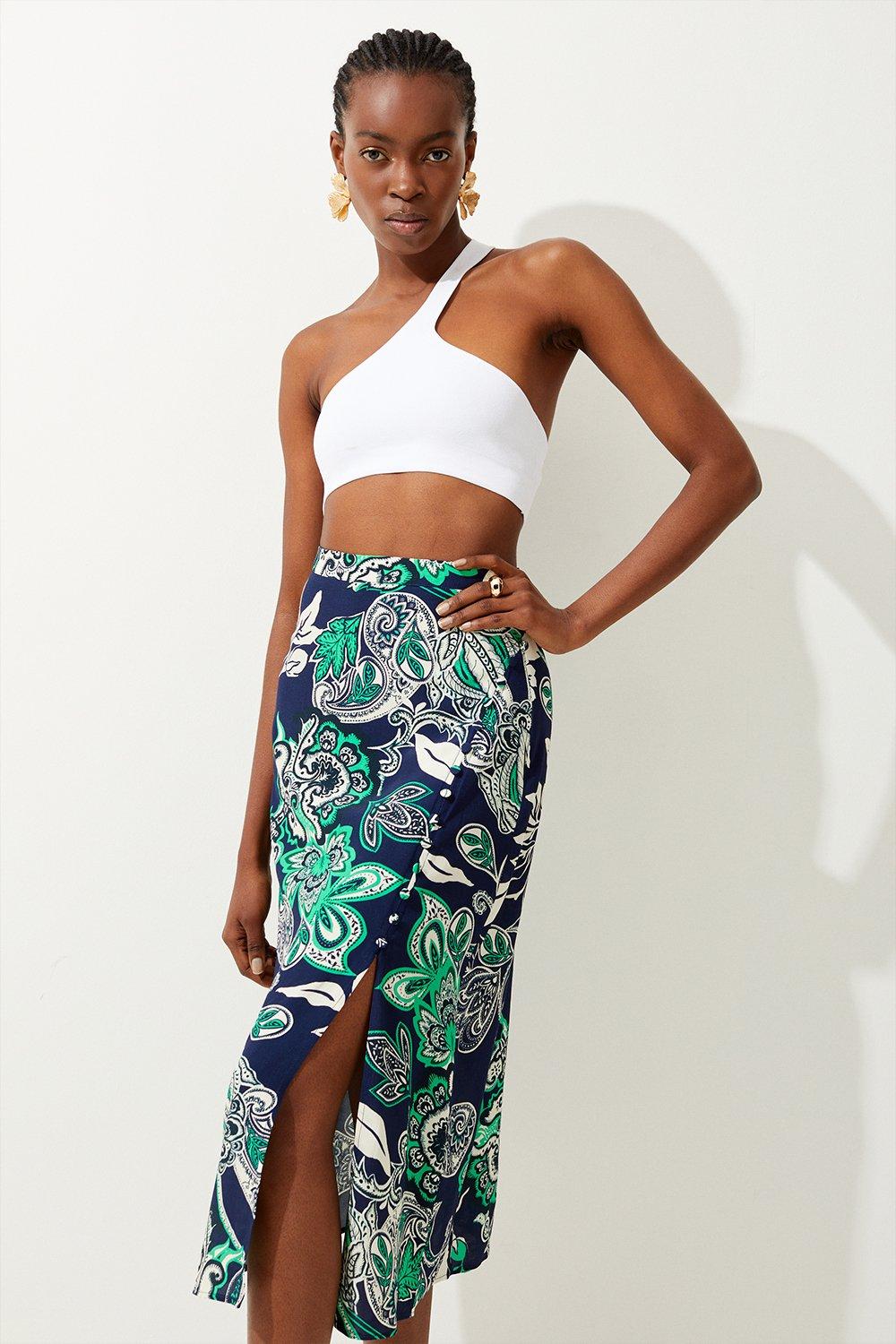 Tall high 2024 waisted midi skirt