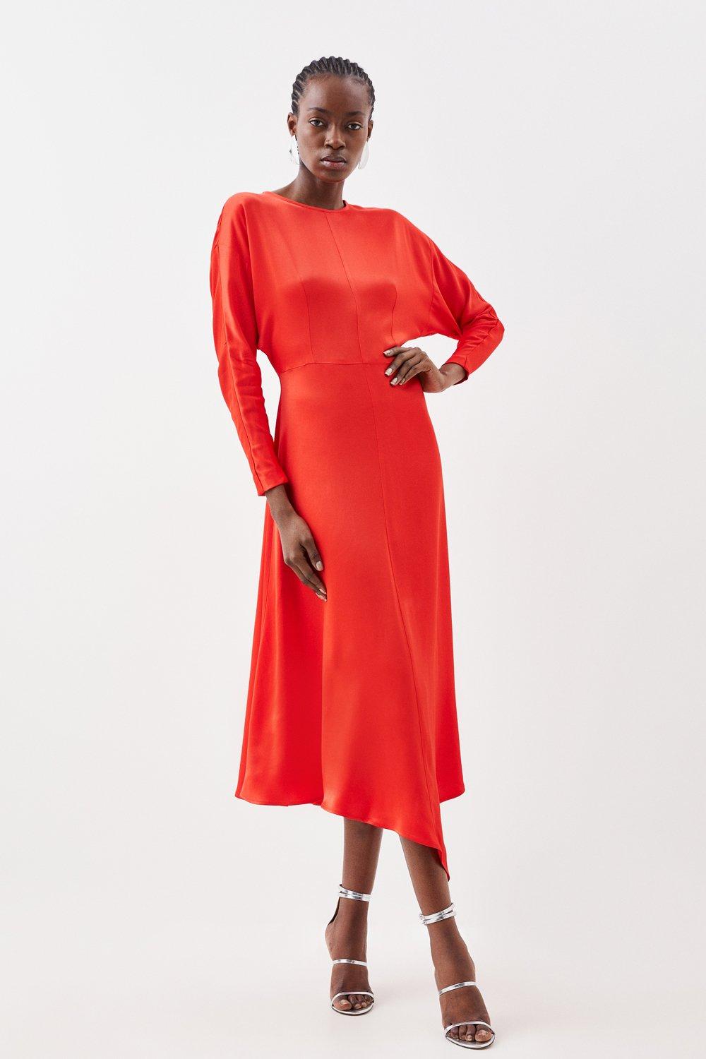 Petite jersey midi outlet dress