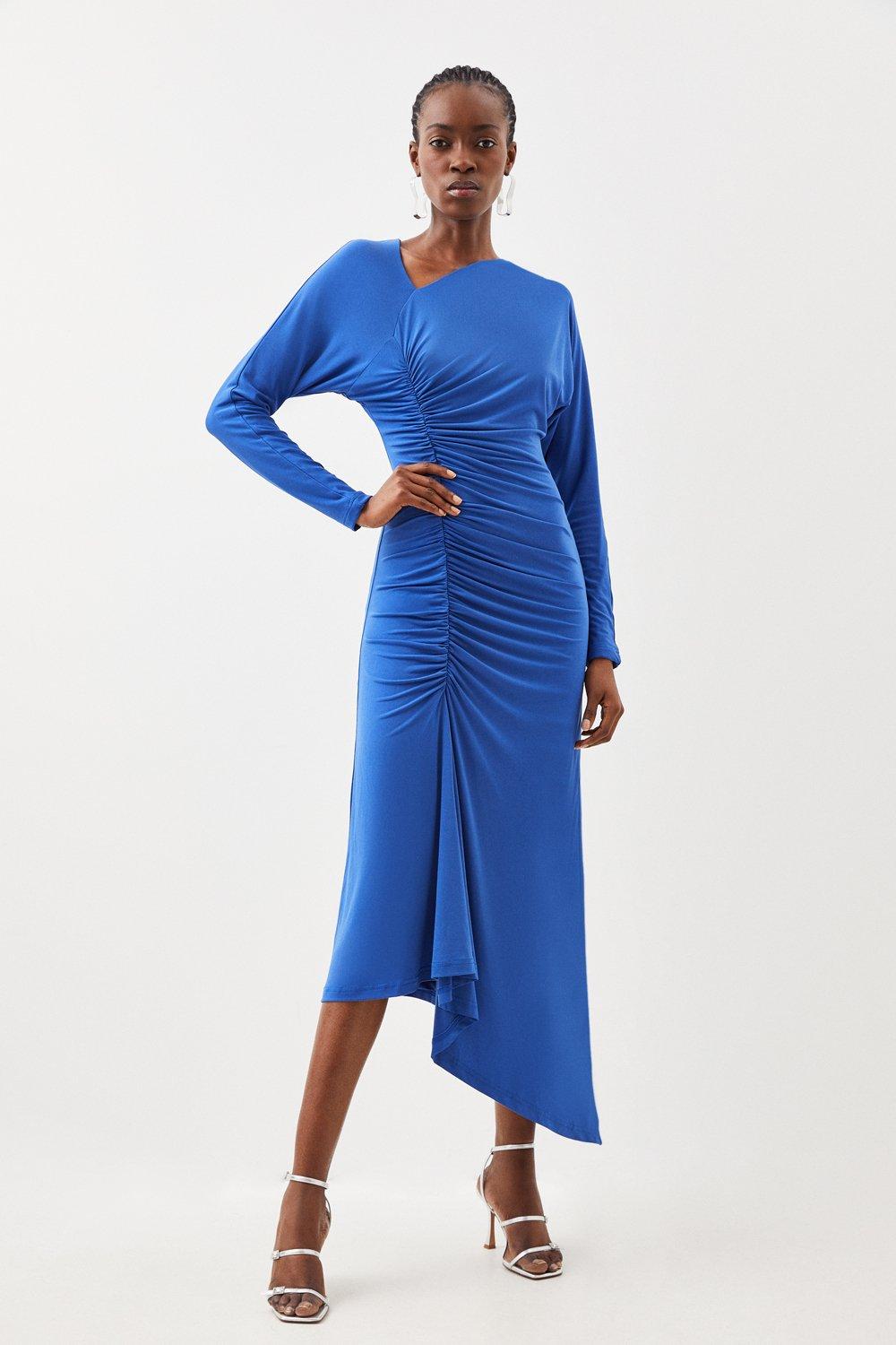 Karen millen hotsell blue satin dress