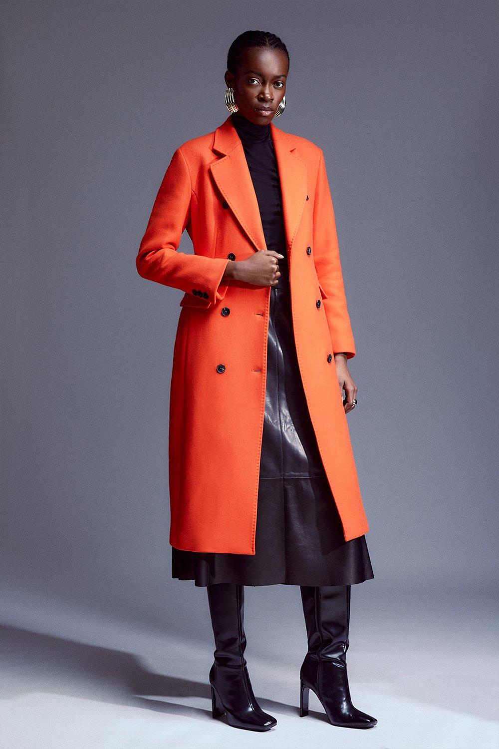 Double breasted sale wrap coat