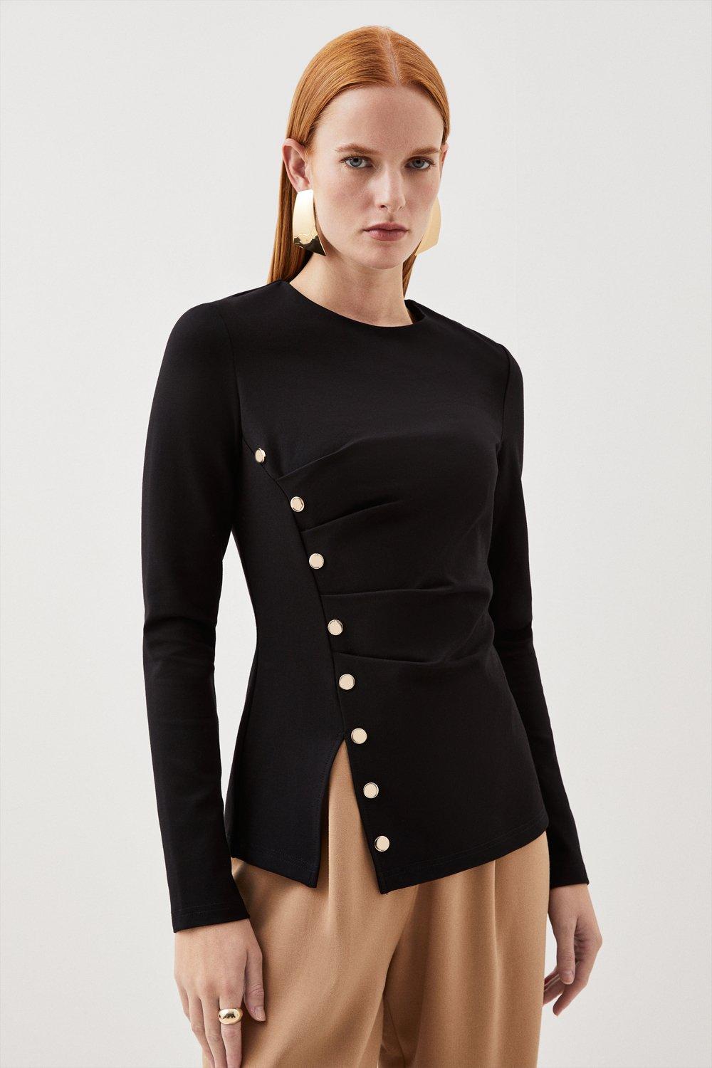 Figure Form Bandage Halter Square Neck Top | Karen Millen