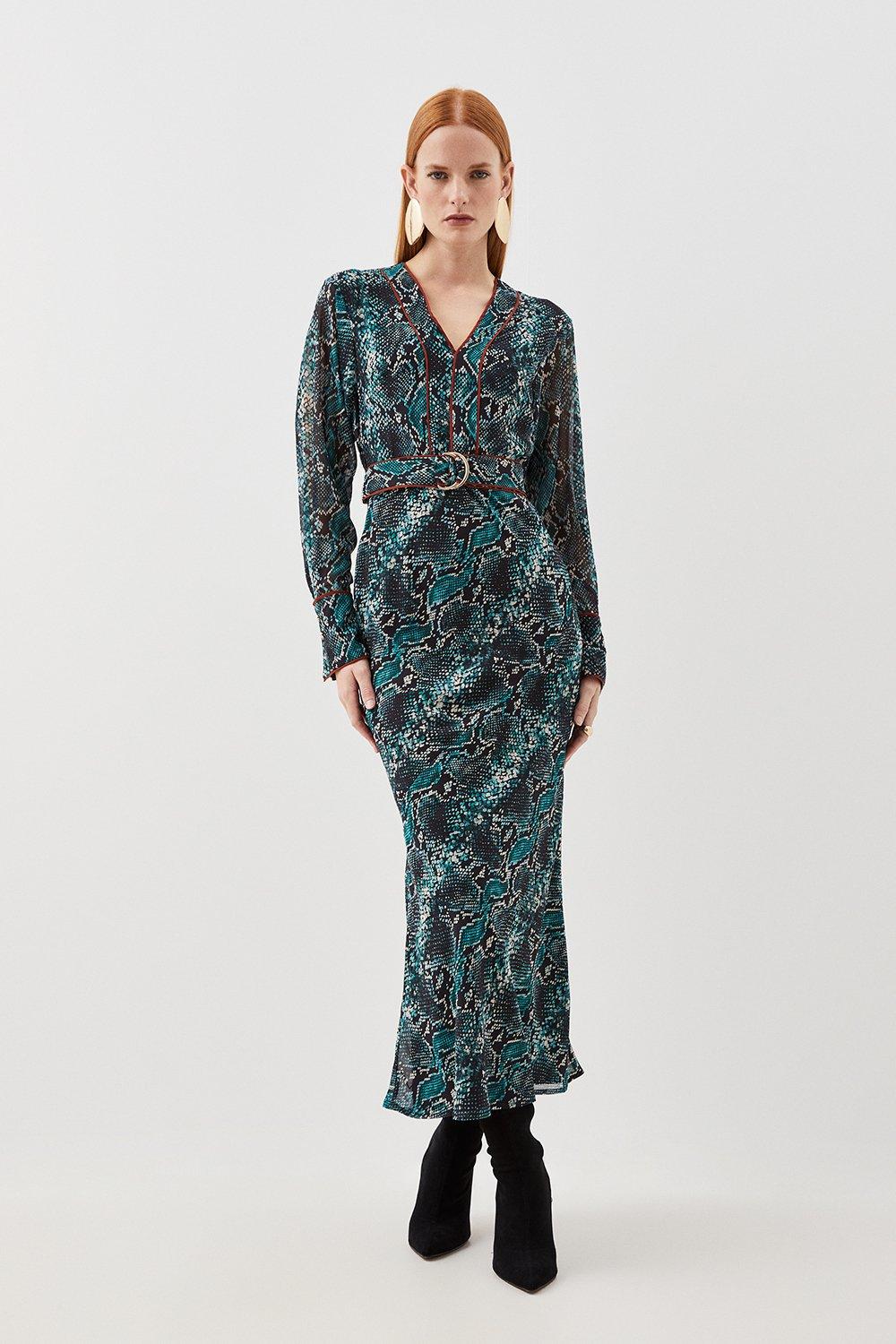 Karen millen best sale snake print dress