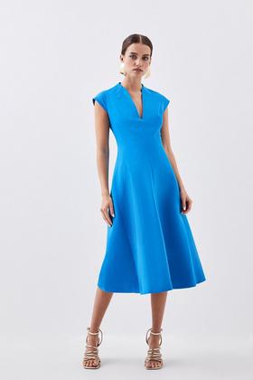 Royal Blue Twist Pencil Dress, Made in South Africa