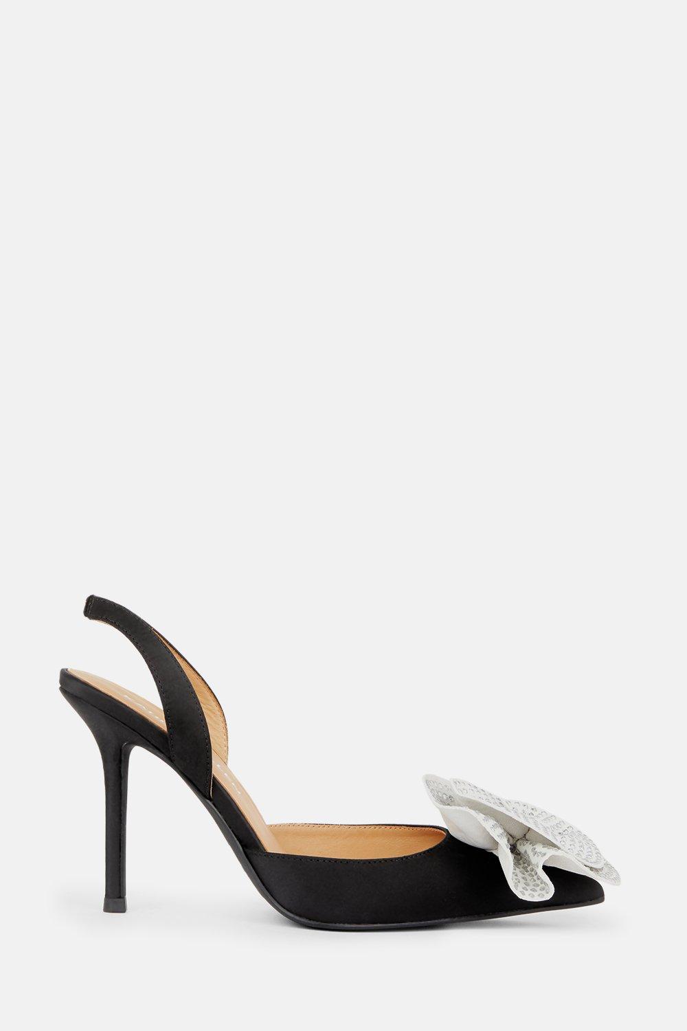 Crystal Stone Double Strap Stiletto Heel | Karen Millen
