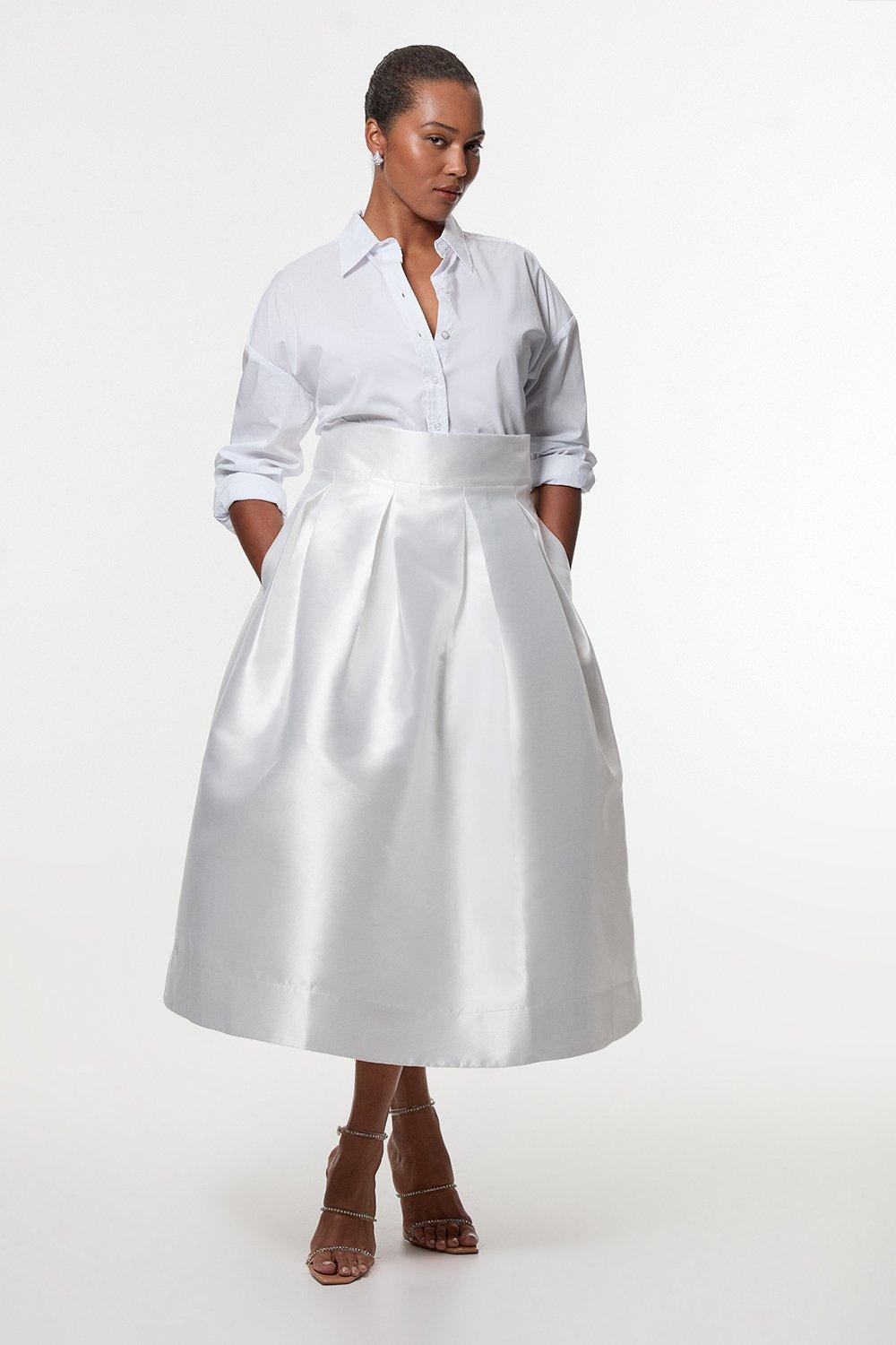 Tailored Denim Maxi Skirt | Karen Millen