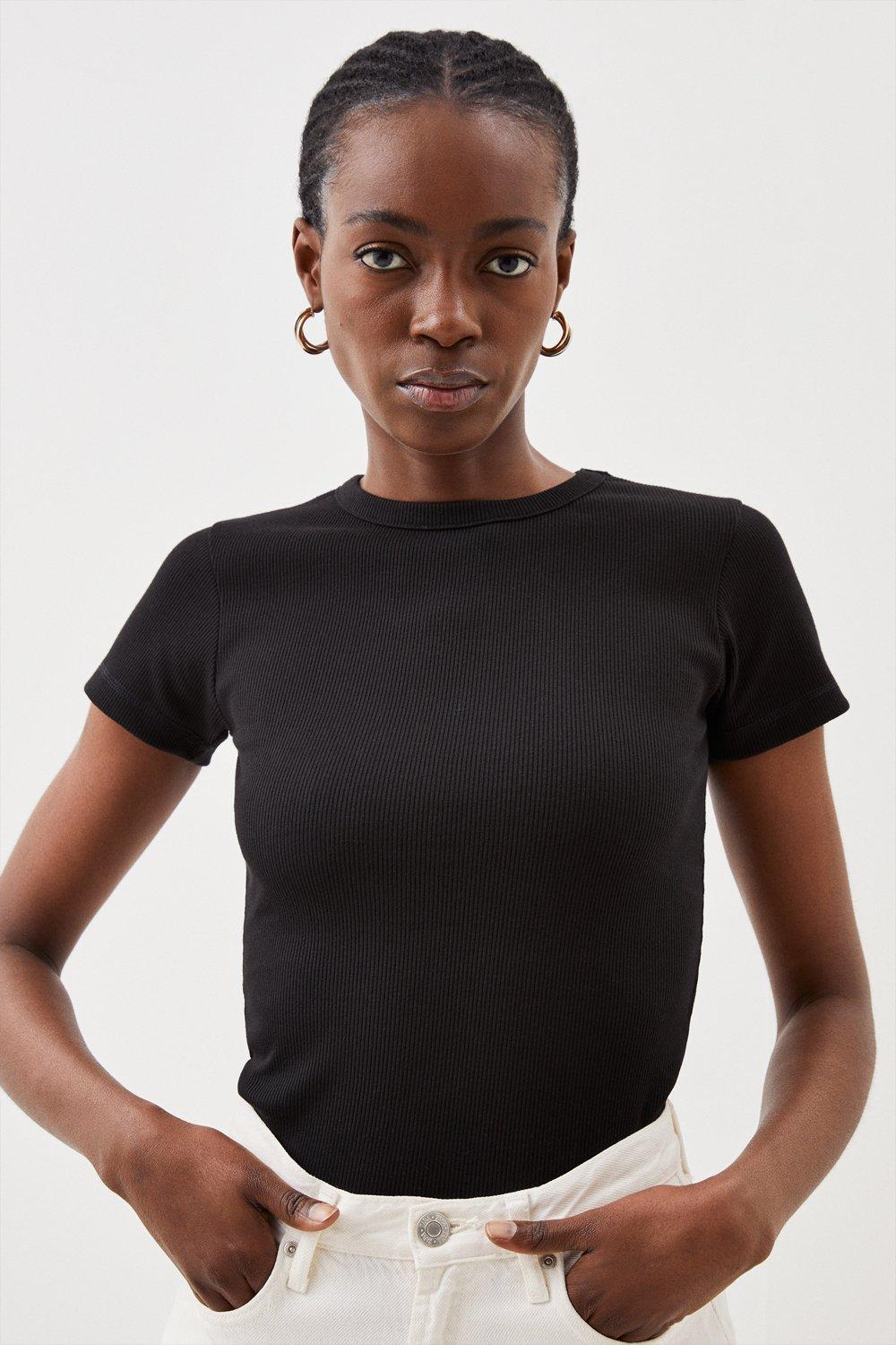 Black short shop sleeve bardot top