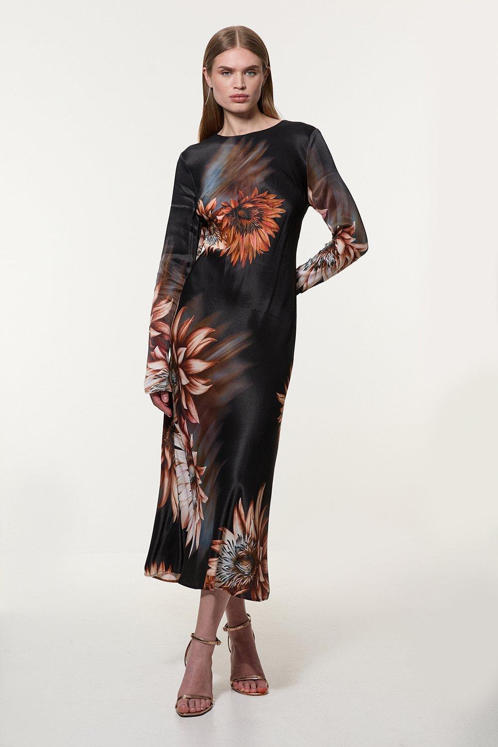 Petite Tailored Structured Crepe Pleated Midi Dress | Karen