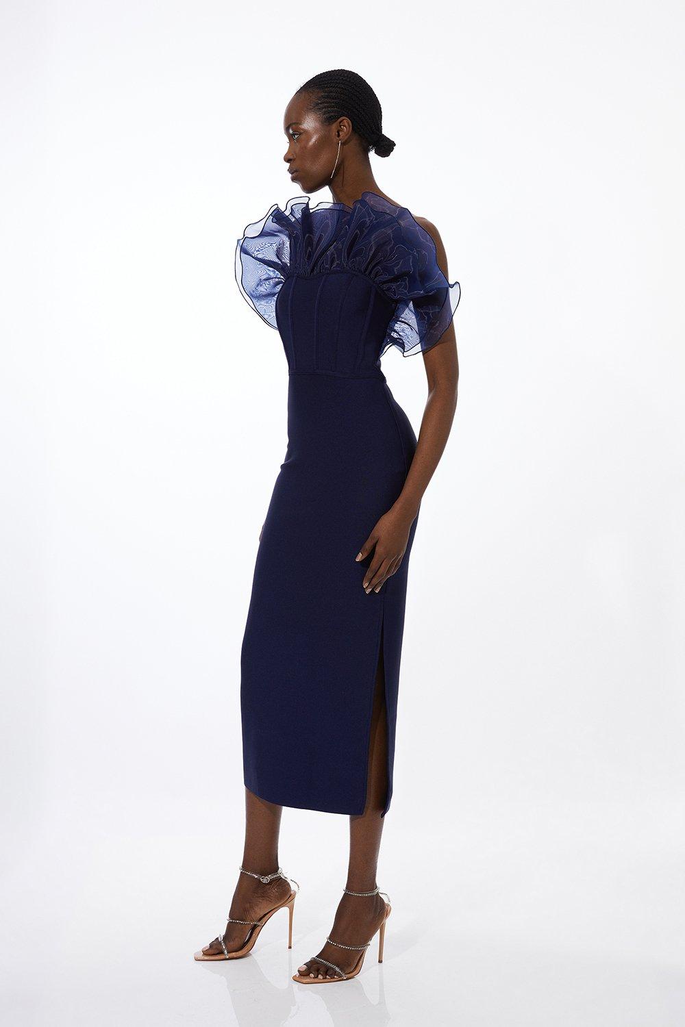 Karen millen store navy blue dress