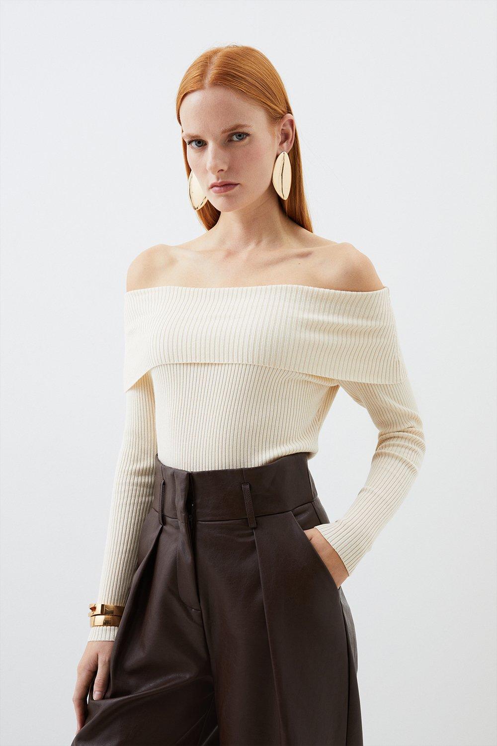 Karen millen cream clearance jumper