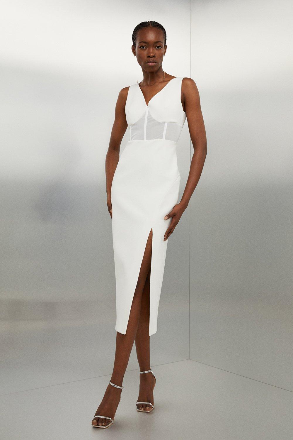 Karen millen white pencil dress sale