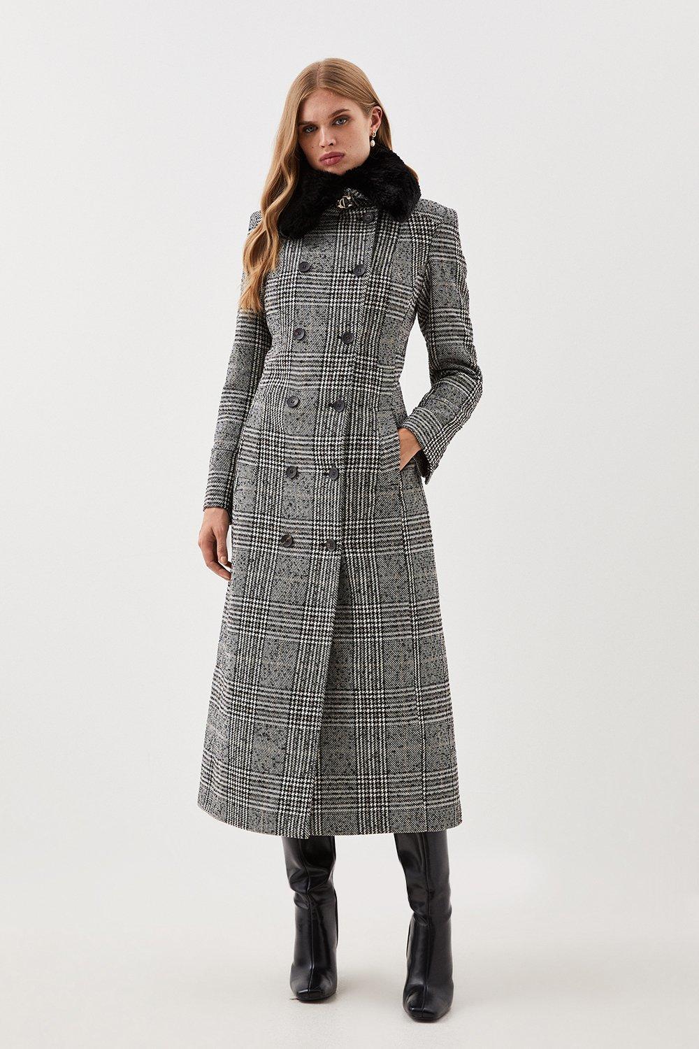 Lydia Millen Petite Italian Wool Blend Coat | Karen Millen