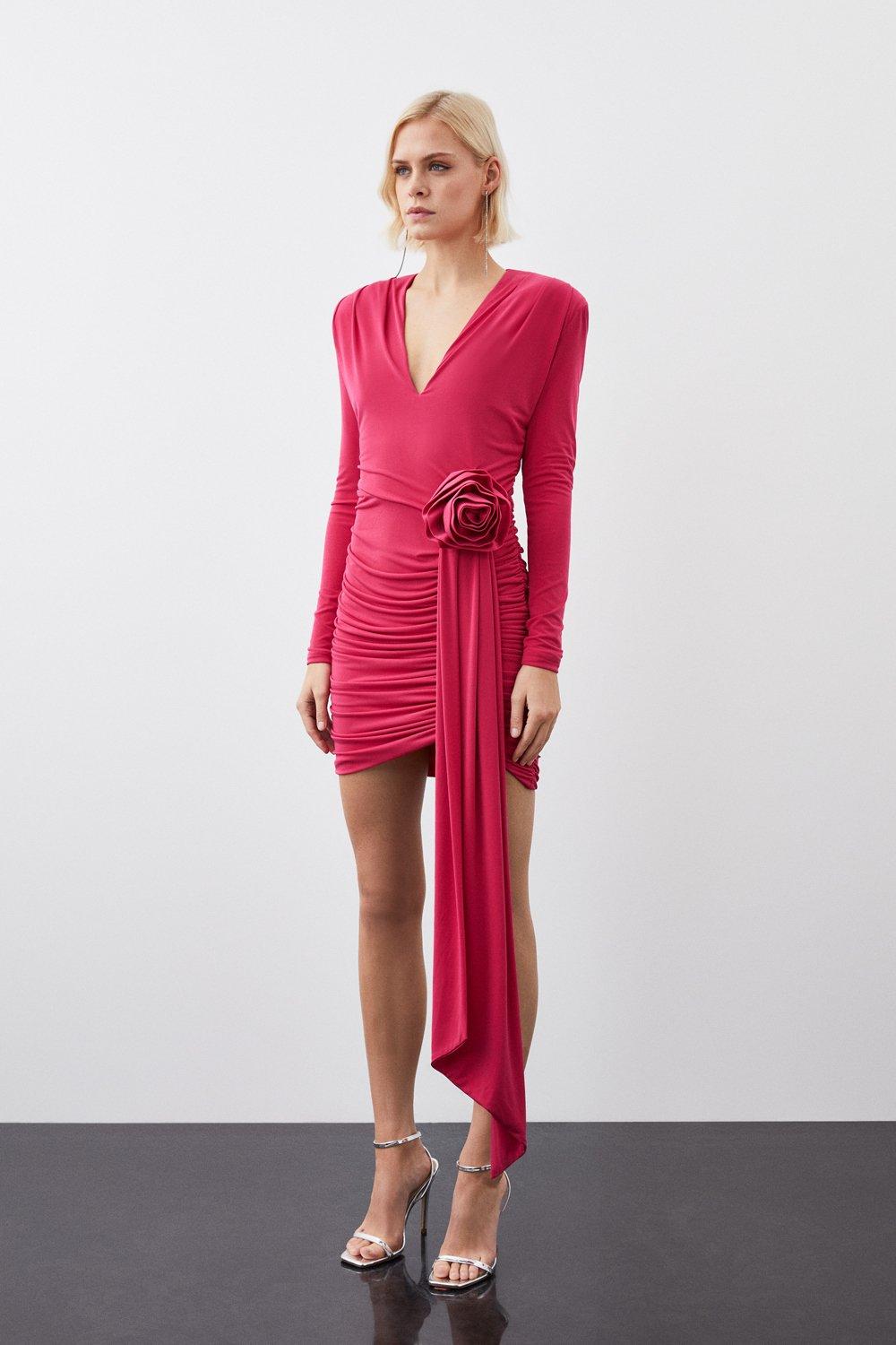 Karen millen hotsell pink satin dress