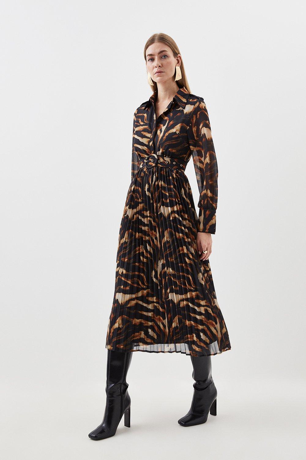 Karen millen red leopard maxi outlet dress