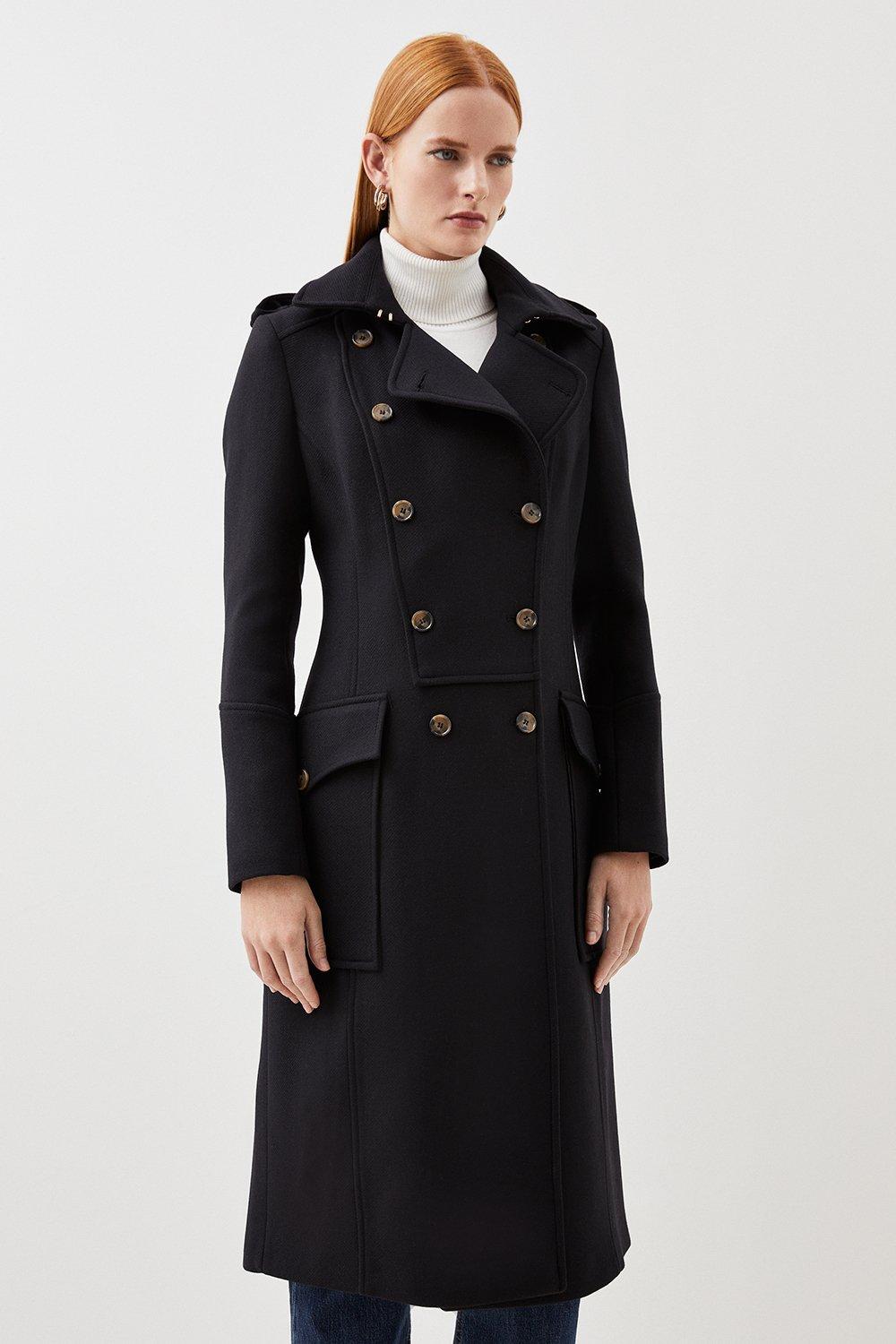 Italian Manteco Wool Blend Tailored Single Breasted Maxi Coat