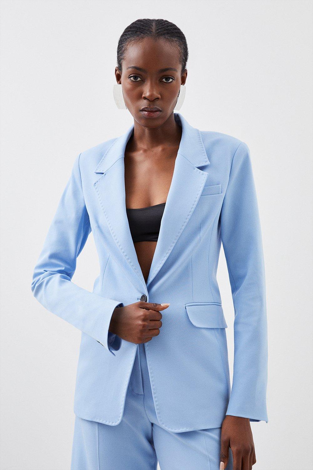 Karen millen hot sale blue coat