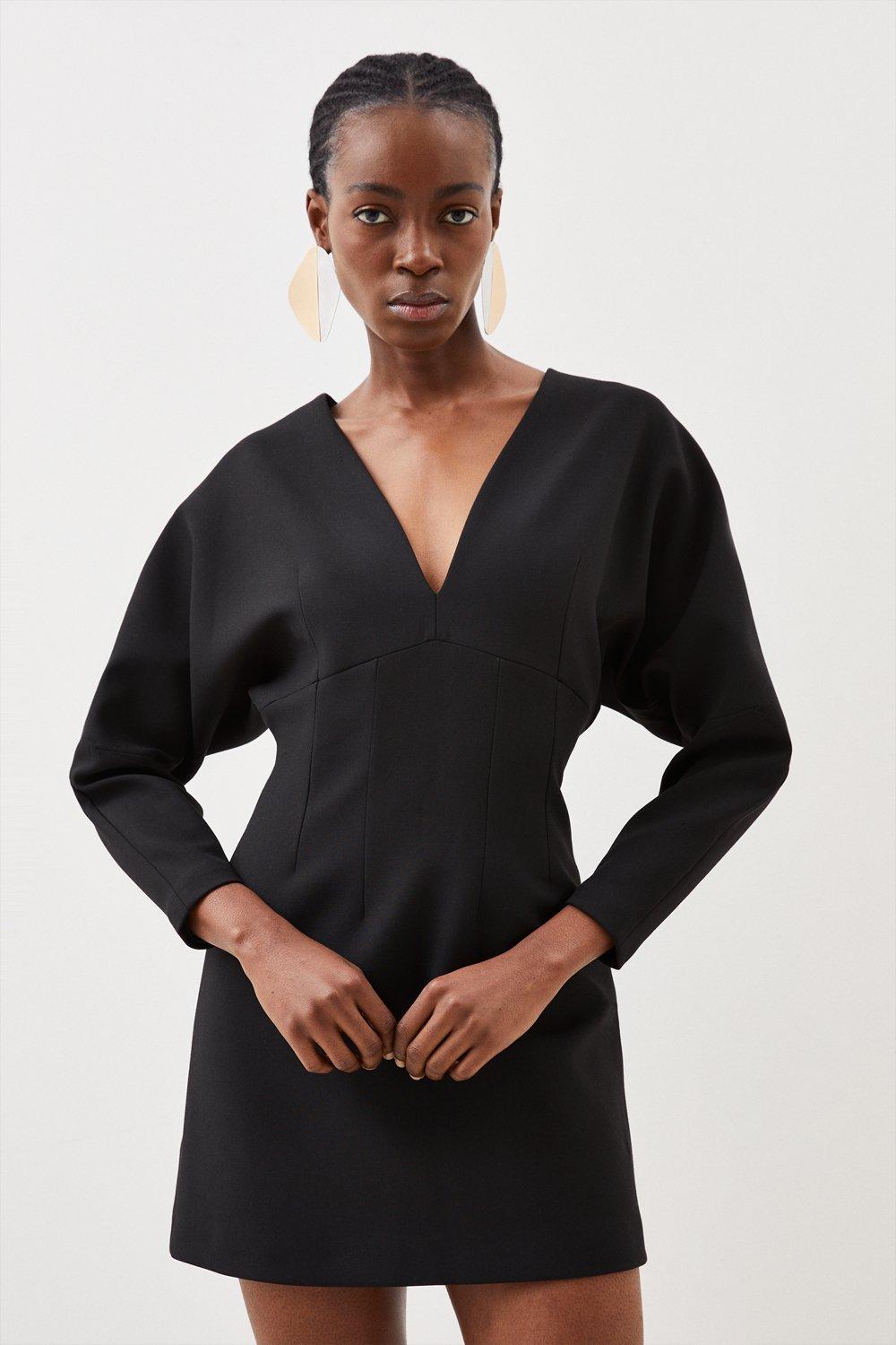 Karen millen shop black tuxedo dress