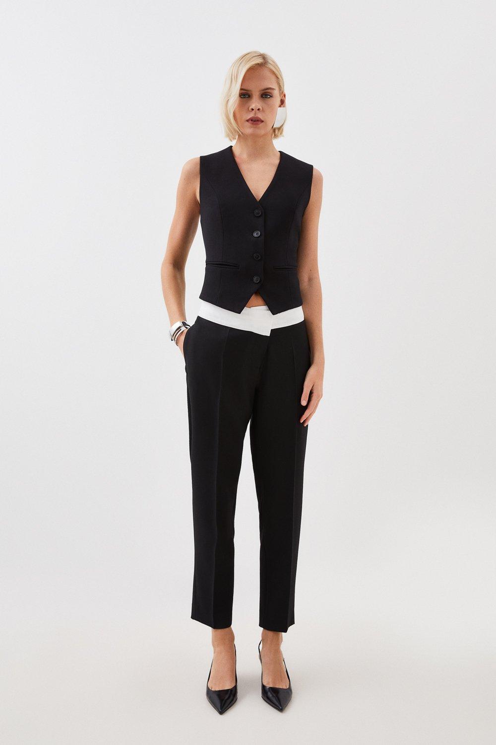 Karen millen hot sale black trousers