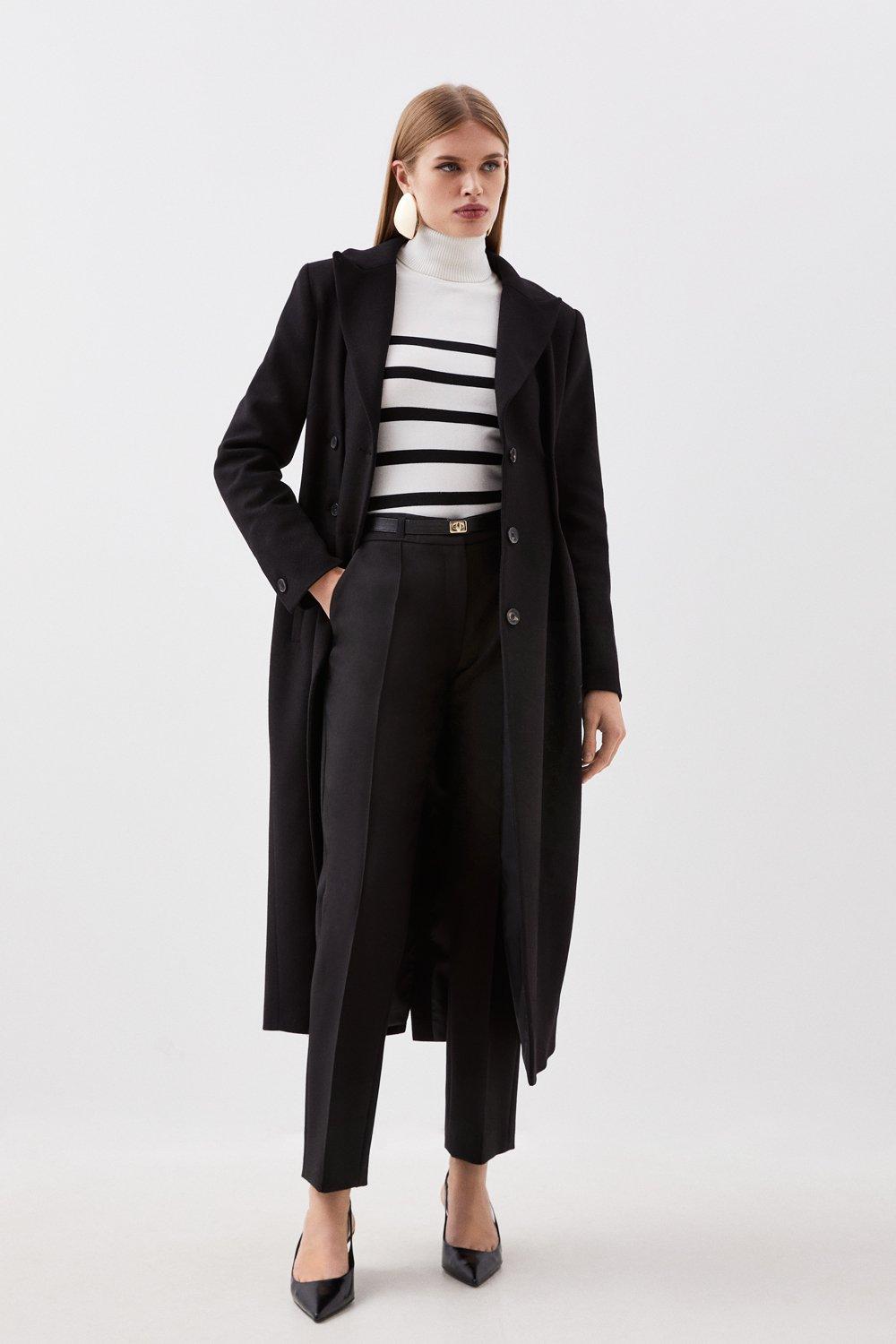 Karen millen 2024 black coat