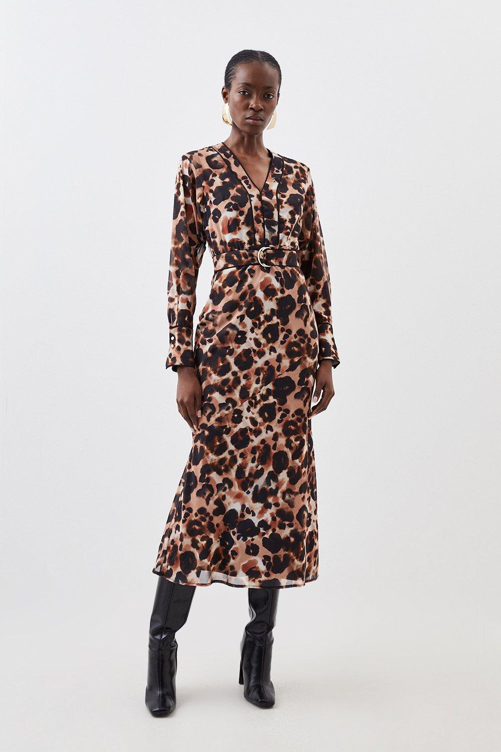 Bright leopard print clearance dress