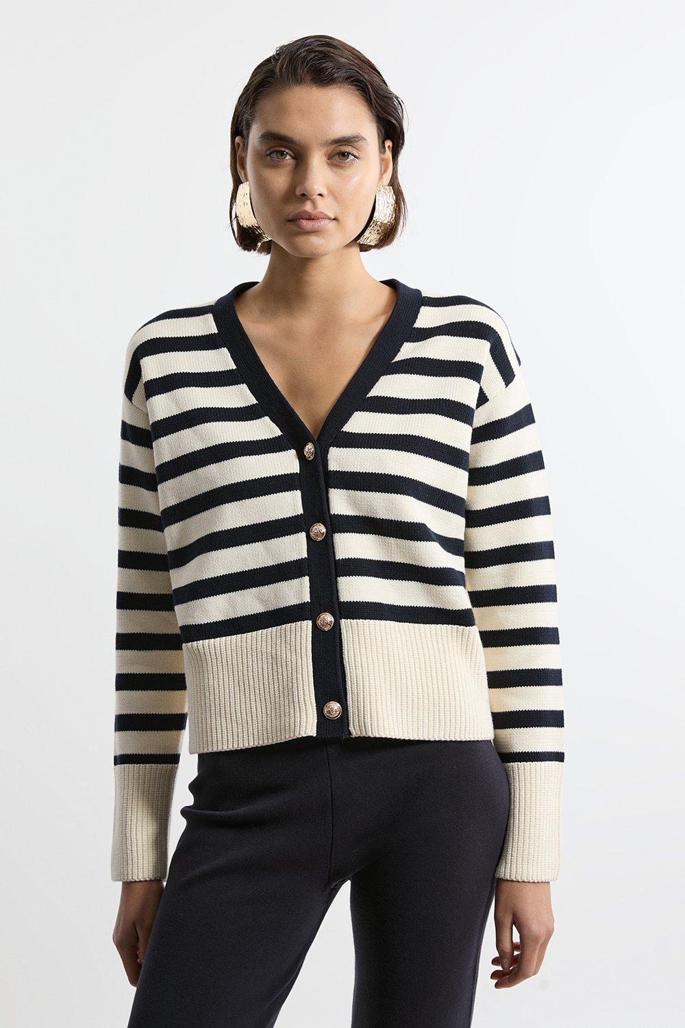 Plus Size Embellished Bandage Knit Crop Cardigan | Karen Millen