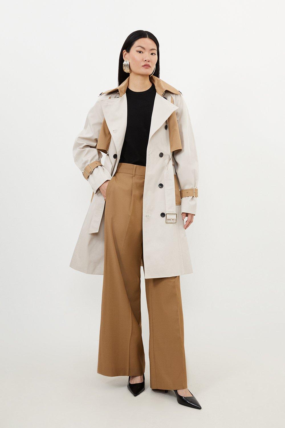 Utility Volume Sleeve Trench Coat | Karen Millen