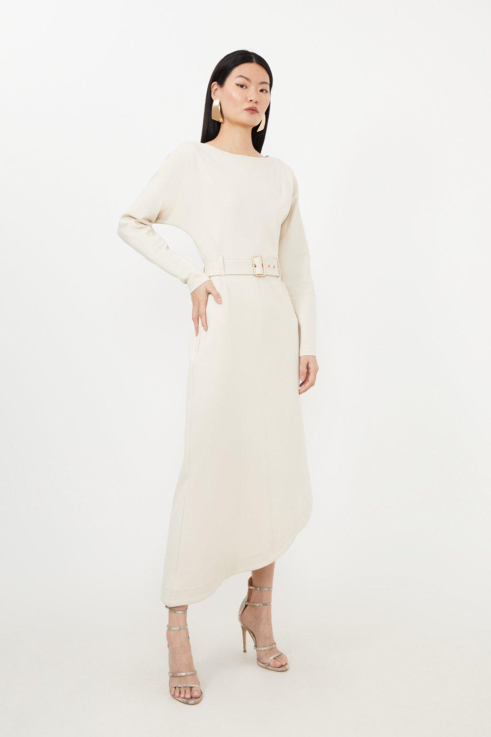 Figure Form Bandage Chain Strap Knit Midaxi Dress | Karen Millen