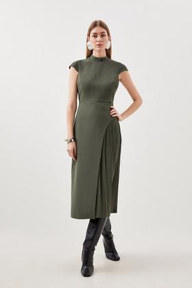 Ponte Belted Midi Dress | Karen Millen